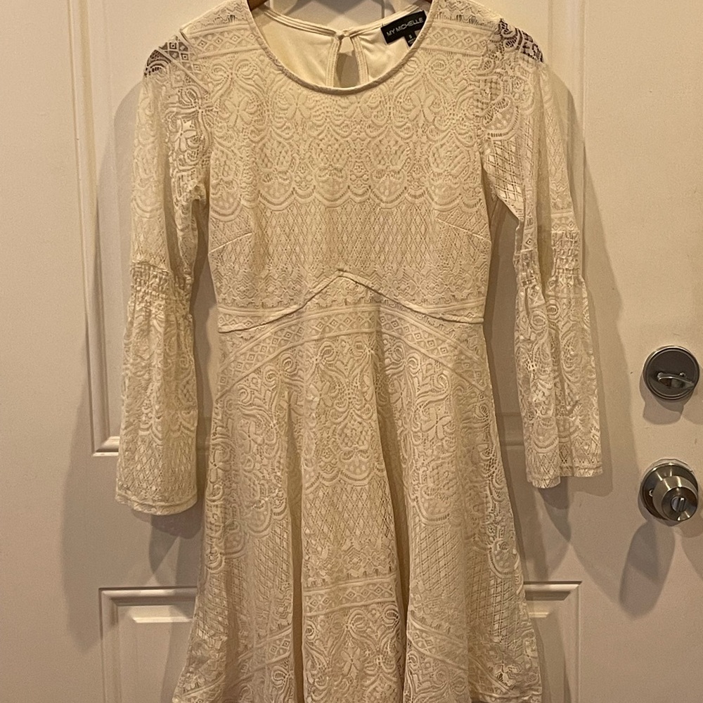 My Michelle Ivory Lace Dress